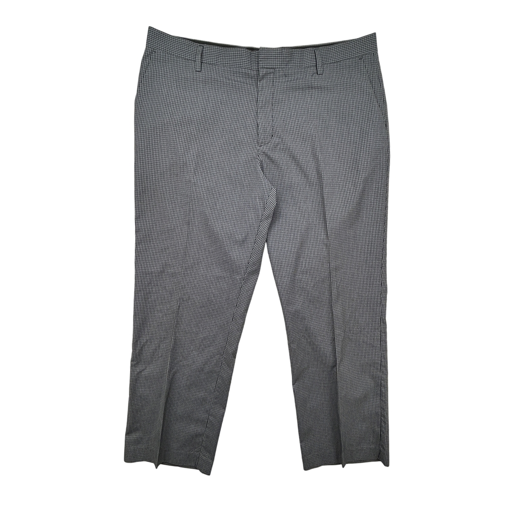 adidas adiPURE Pants Mens 40x32 Golf Dress Slacks Gray Check Pattern Classic